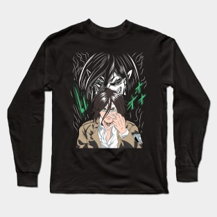 Eren Yeager Anime Fanart Long Sleeve T-Shirt